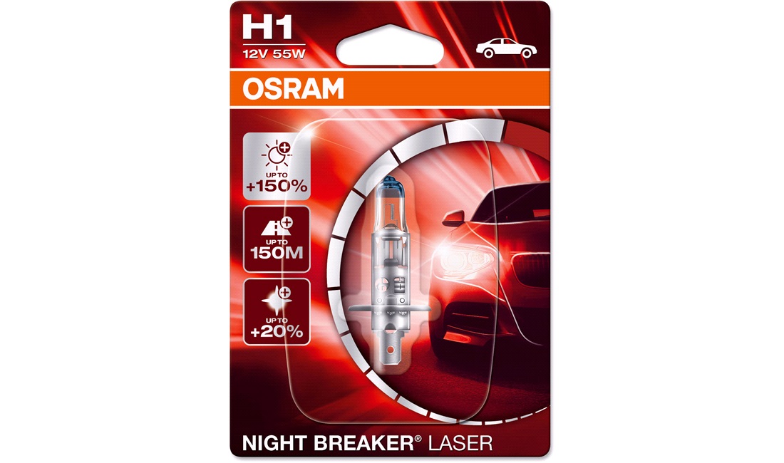 Pære H1 Night Breaker Laser +150