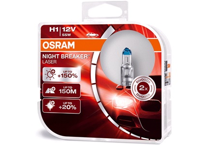 H1 Night Breaker Laser, OSRAM, 2-Pack