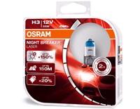  H3 Night Breaker Laser +150, OSRAM, 2-Pack