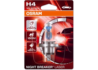 H4 Night Breaker Laser +150, OSRAM