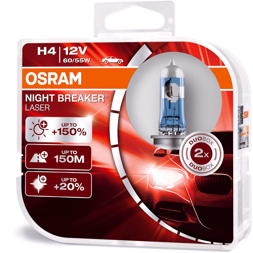 Osram Night Breaker Pæresett Laser +150 H4