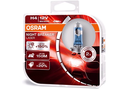H4 Night Breaker Laser, OSRAM, 2-Pack