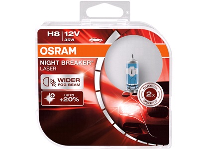H8 Night Breaker Laser +150, OSRAM, 2-Pa