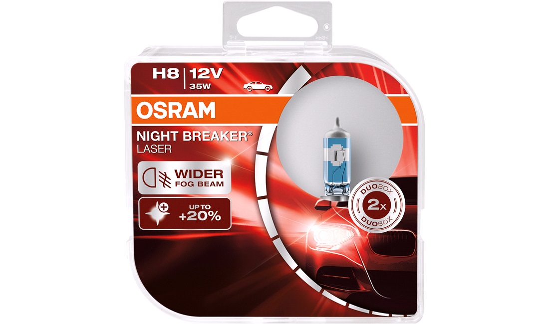  H8 Night Breaker Laser +150, OSRAM, 2-Pack