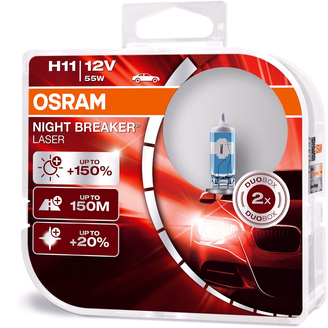 Osram Night Breaker Pæresett Laser +150 H11