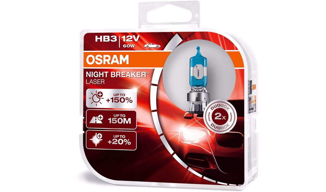  HB3 Night Breaker Laser +150, OSRAM, 2-Pack