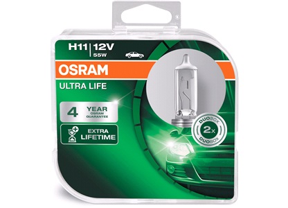 Pæresæt H11 Ultra Life 55W 12V HCB Osram
