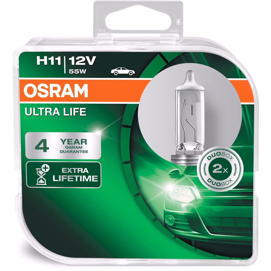 Osram Pæresett H11 Ultra Life 55w 12v Hcb Osra
