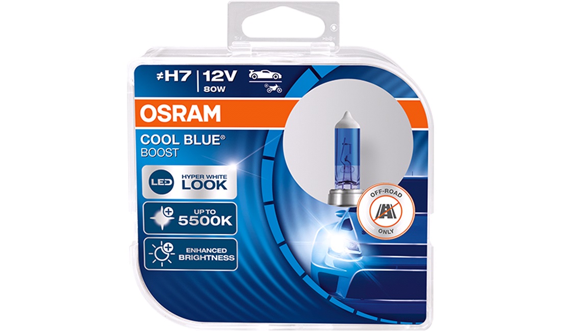  Pæresett Osram H7 Cool Blue Boost