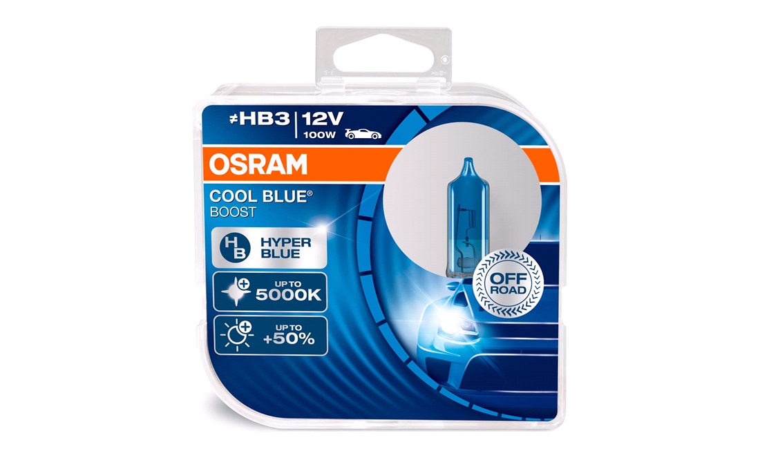  Pæresett Osram HB3 Cool Blue Boost