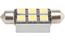 Pinolpære 39mm med 6 LED Canbus IC