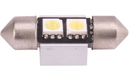 Pinolpære 31mm med 2 LED Canbus IC