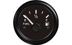 Brændstofmåler sort 0-190ohm 12/24v