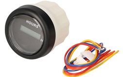 Digital timräknare, svart 12/24v