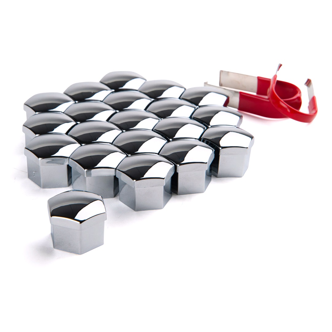 20 stk. 17mm Caps t. bolte Silver Nickel
