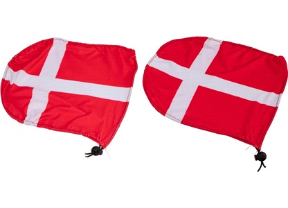 Sidospegelskydd med Danmarks flagga