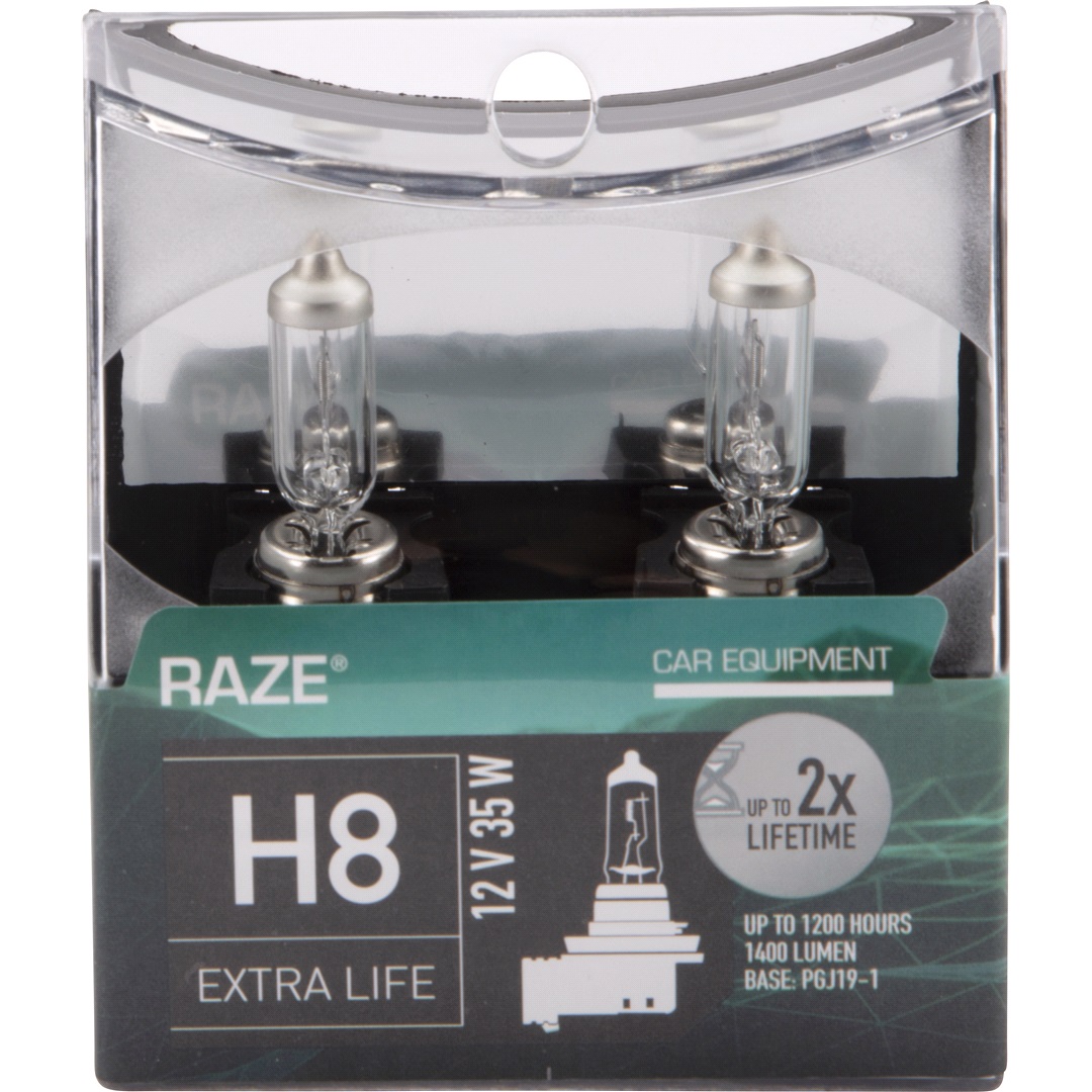 RAZE EXTRA LIFE glödlampor H8 RAZE