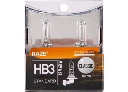 HB3 Classic, 12V-60W, RAZE, 2-Pack