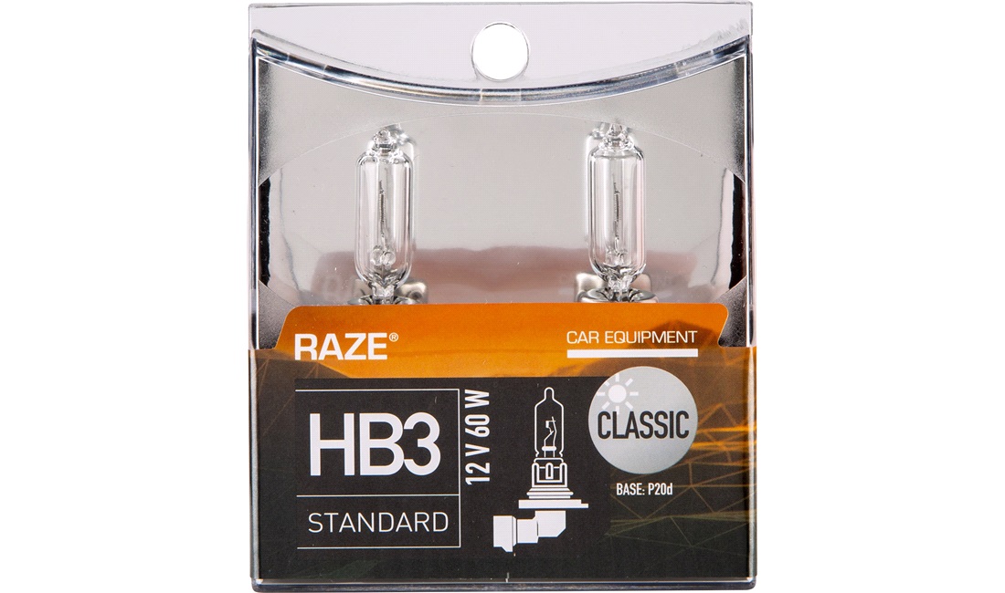  HB3 Classic, 12V-60W, RAZE, 2-Pack