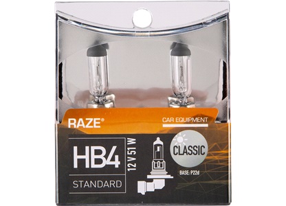 HB4 Classic, 12V-51W, RAZE, 2-Pack