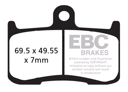 Bremseklodser for EBC HH Tiger1050 07-18