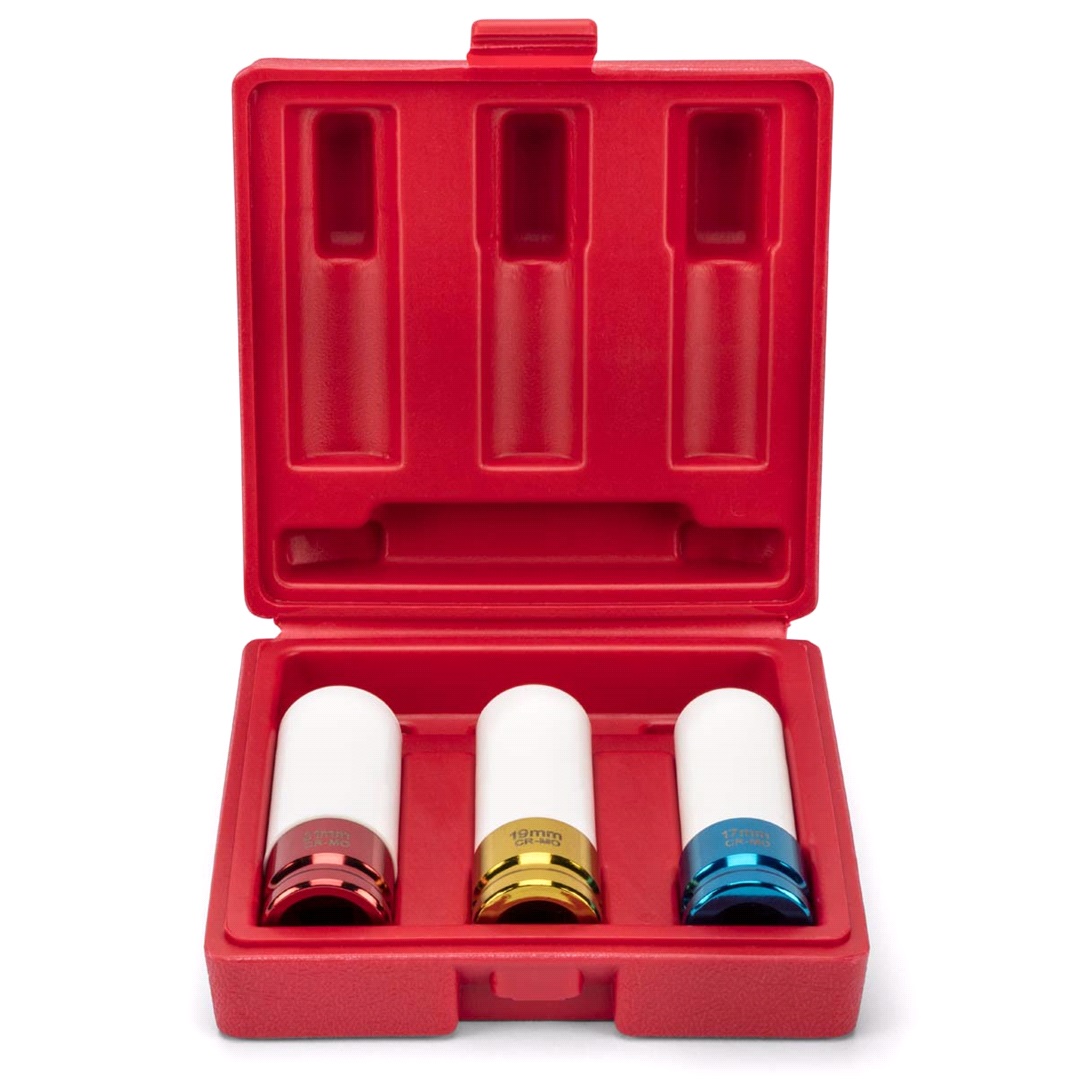 BYRON's Slagtoppssats 17-19-21 mm med plasthätta