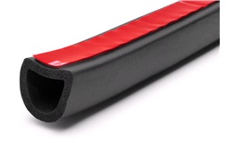 Gummilist D-shape 12x14mm 3M tejp 8 M