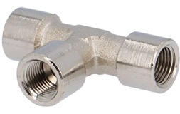 T-stykke 1/8" x 1/8" x 1/8" indv. gev.