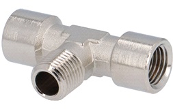 T-stykke 1/4" udv. x 1/4" indv. x 1/4"