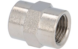 Muffer 1/4" innv.x1/4" innv. gevind JWL