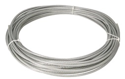 Stålvajer, belagd, 4 mm x 25 meter