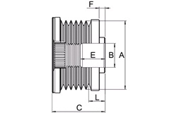 Frihjulskoppling, generator