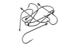 Fiskekrogsæt, 1-krog, #0, 10 stk. - LANG