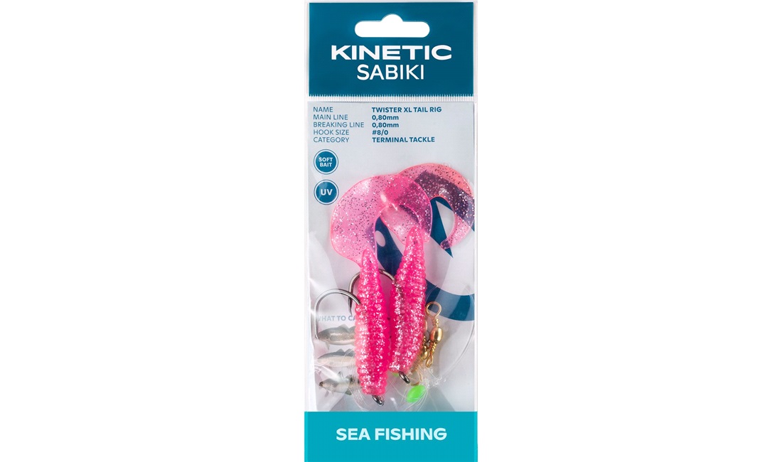 Takkel, Sabiki Twister XL Pink/Silver - Forfang (RIG) - thansen.no