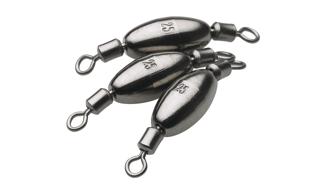  Lod med svirvel, 10G, 40KG, sort