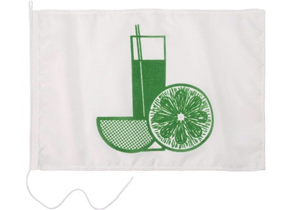 Rolig båtflagga, Drinks 30x45 cm