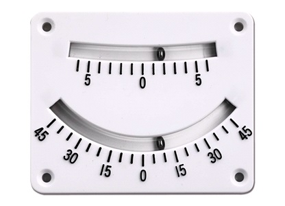 Krængningsmåler, Klinometer 45gr. Hvid