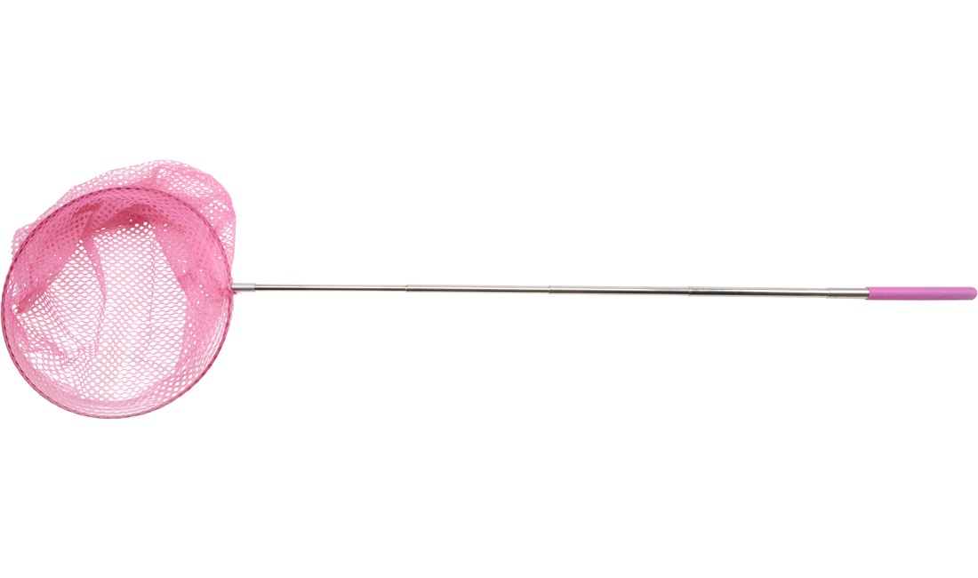  Fiskehåv til barn rosa teleskopisk 37-86 cm