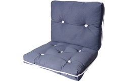 Båtpute, kapok dobbelt grå