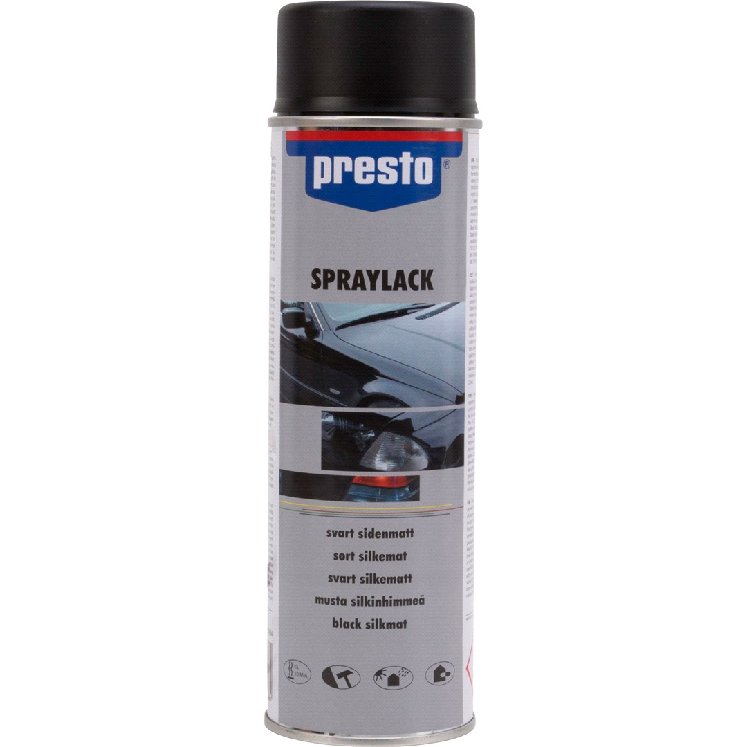 Motip Spraymaling, Sort Silkematt, 500 Ml.