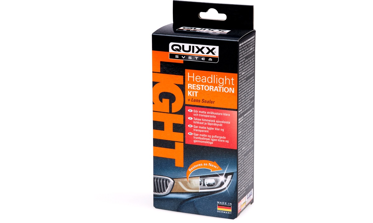 Quixx Headlight Restoration kit Karosserireparasjon thansen.no