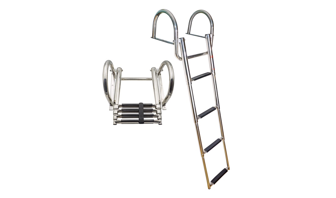  Bryggstege AISI 316 teleskop 4 steg läng