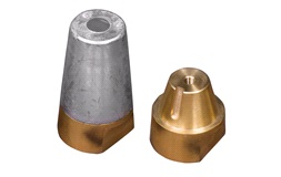 1852 Zinkmøtrik med 24mm gevind 40mm aks