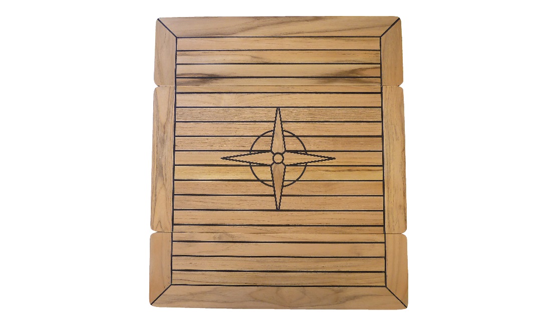  Fällbart teakbord 68 x 60 cm