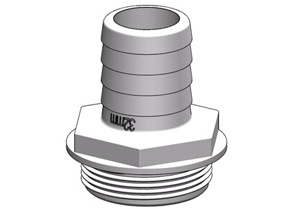 "Trudesign Slangestuds 1 1/2"" 32mm hvid