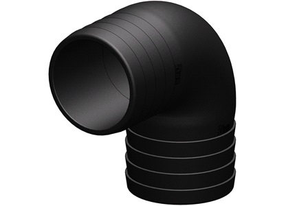 Trudesign Vinkelstykke 90° 38mm sort