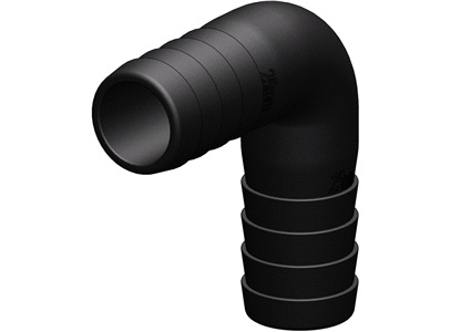 Trudesign Vinkelstykke 90° 19mm sort