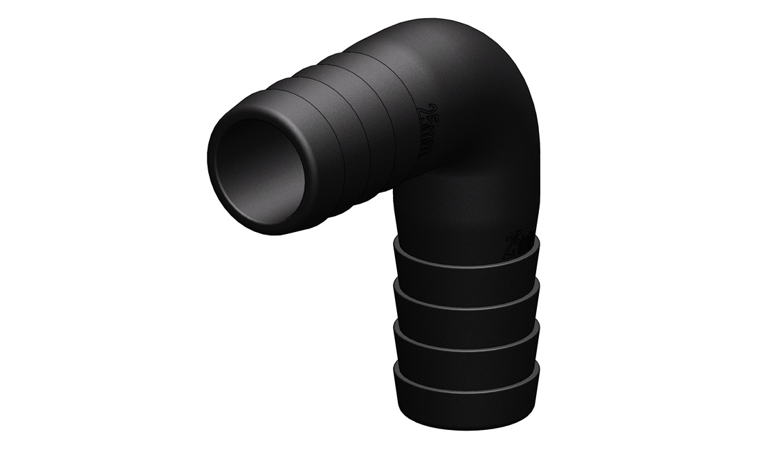  Trudesign Vinkelstykke 90° 19mm sort