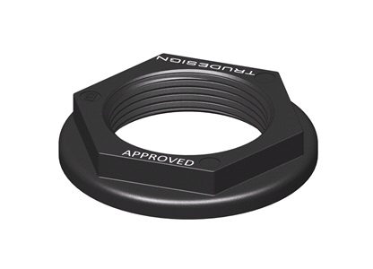 "Trudesign Møtrik 1 1/2"" sort til skrog