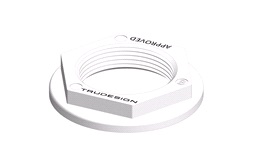 Møtrik 1/2" hvid til skroggennemføring